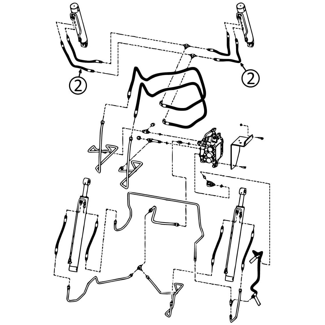 Bobcat A300 Hydraulic Hose for Loader Bucket Tilt Cylinders - Replacement Hose with Bore Ends #2 - Compatible with Skid Steer Loaders & Excavators