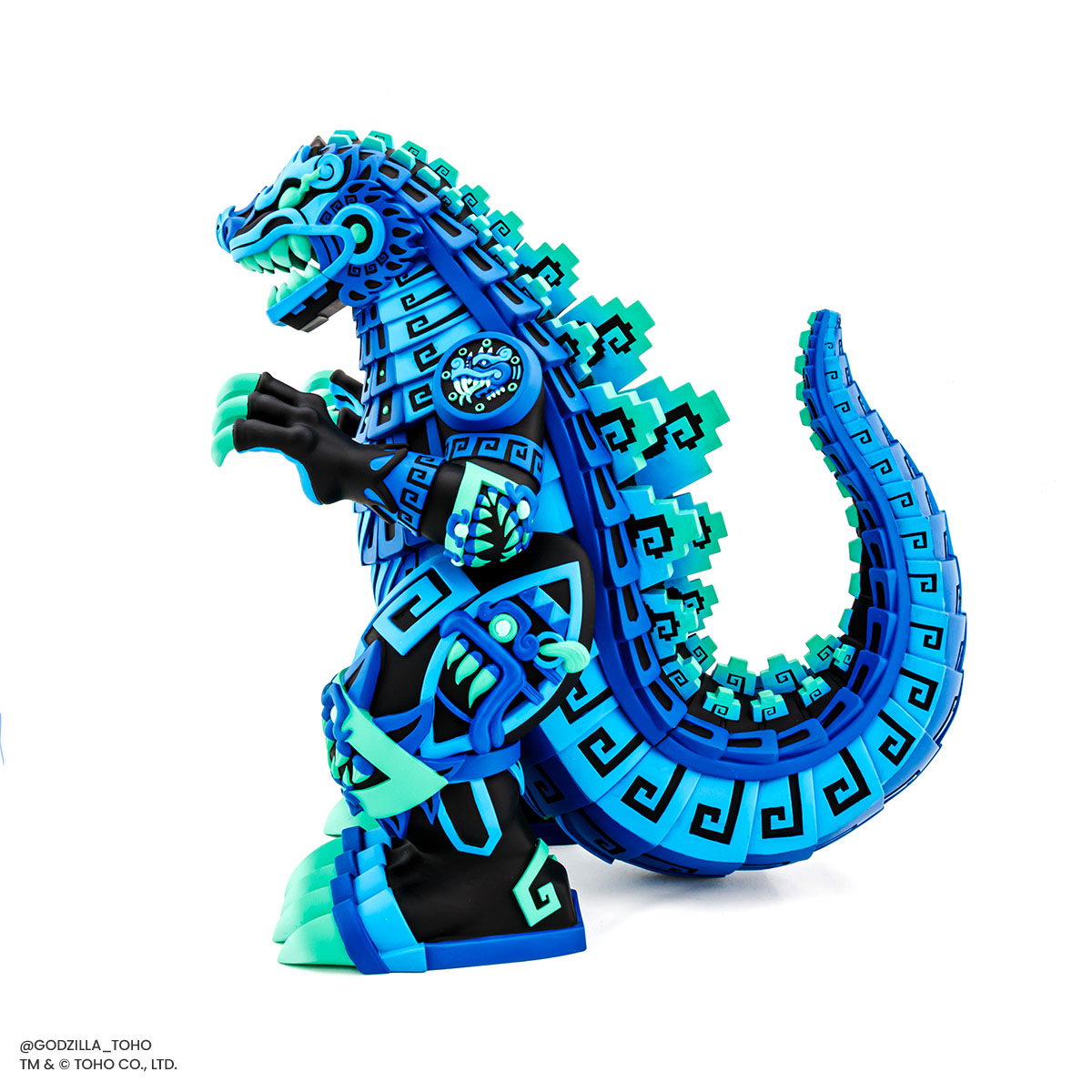 Urban Aztec Godzilla Vinyl Designer Figure - Heat Ray Variant Timed Edition | Collectible Monster Toy for Display & Gifts | Perfect for Anime Fans & Pop Culture Collectors