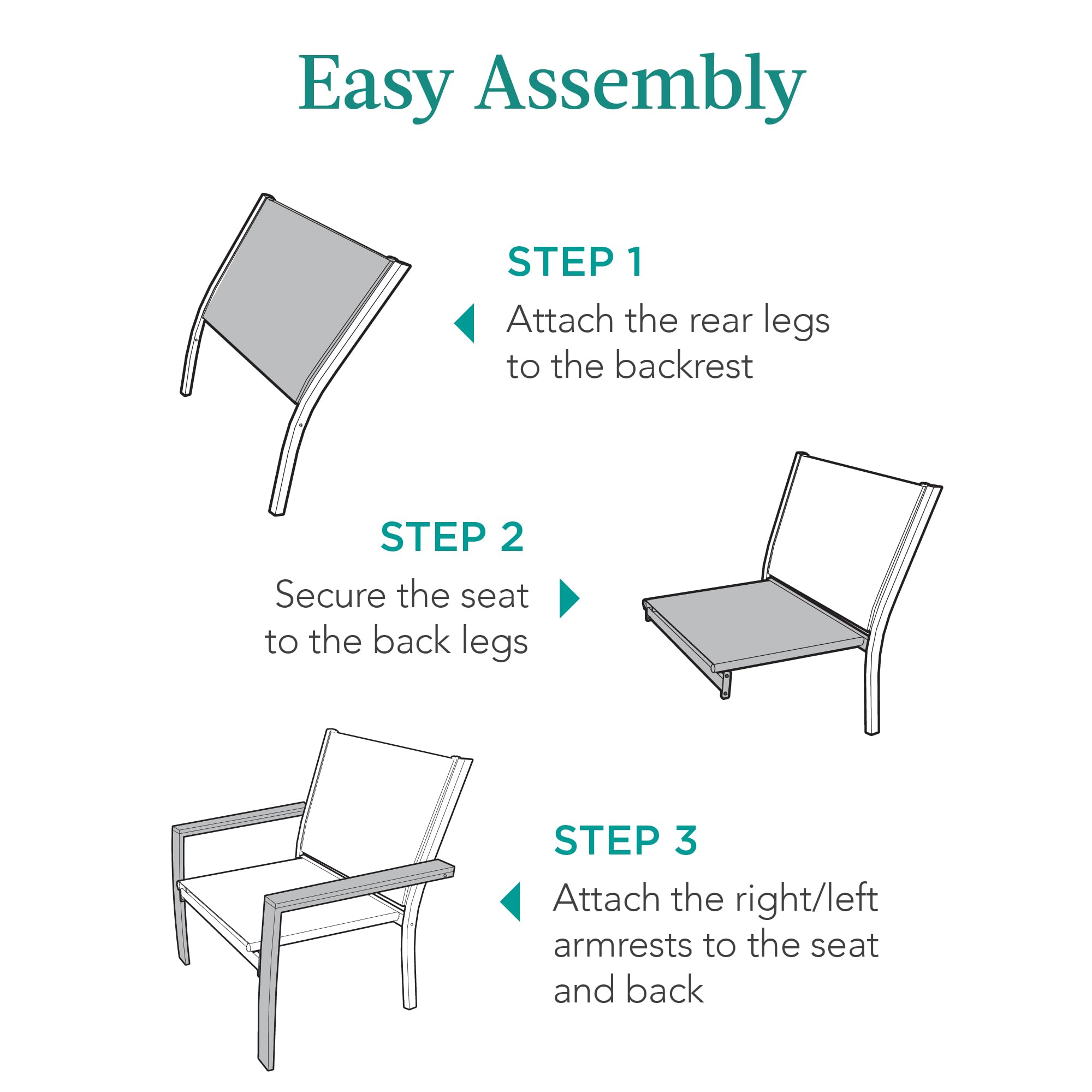 Best Choice Products Set of 2 Stackable Textilene Outdoor Chairs - All-Weather, Gray Conversation & Dining Furniture with Armrests - Perfect for Patio, Poolside, Garden or Backyard Relaxation