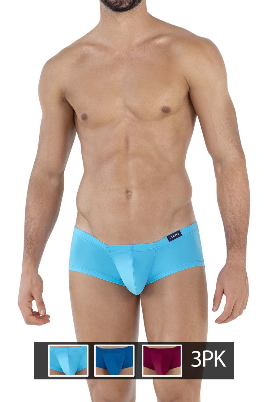 Premium Australian Latin Trunks - 3 Pack in Blue, Petrol Blue & Grape Colors | Comfortable Swim Briefs for Men | Perfect for Beach, Pool & Latin Dance