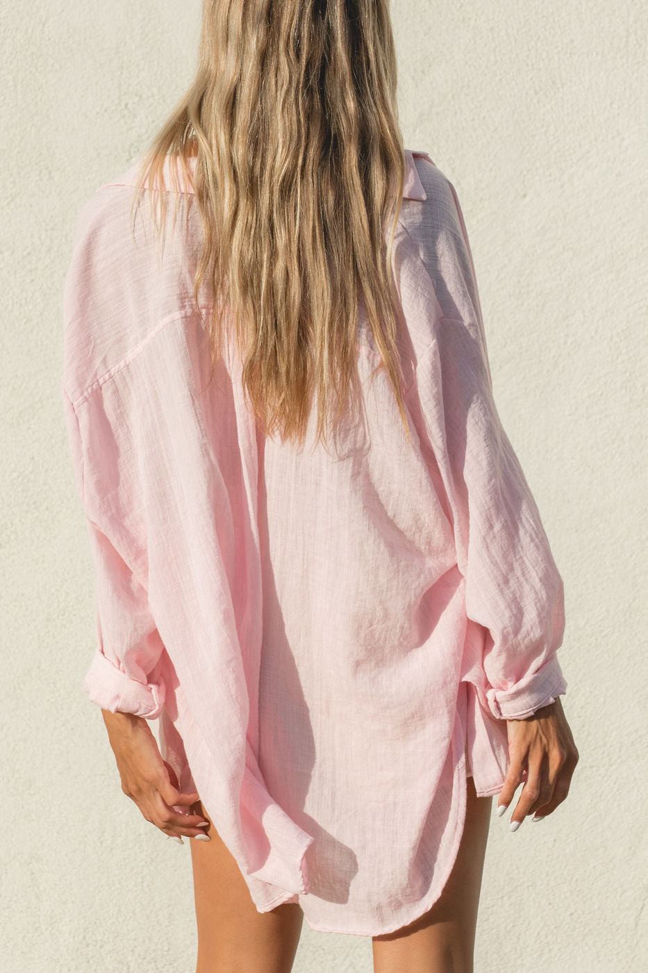 Oversized Button Down Shirt for Women - Casual Summer Poolside Cover Up - Perfect for Beach, Vacation, and Relaxing Outdoors
