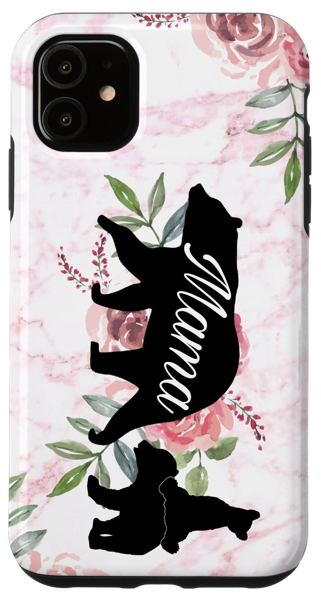 iPhone 11 Mama Bear Mom Gift Phone Case with 2 Cubs Design - Cute Protective Cover for Moms, Kids & Family | Perfect for Mother's Day, Birthday Gifts & Everyday Use