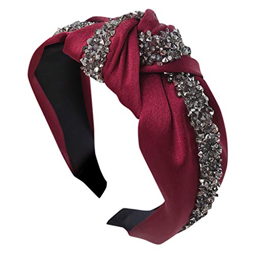 Crystal Headband for Women, Fashion Elastic Athletic Hairband, Lightweight Workout Running Headbands, Hair Accessories for Yoga, Gym, Tennis, and Daily Wear