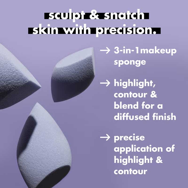 e.l.f. Precision Sculpting Makeup Sponge - Blending Sponge for Flawless Foundation & Concealer Application - Perfect for Daily Makeup & Professional Makeup Artists