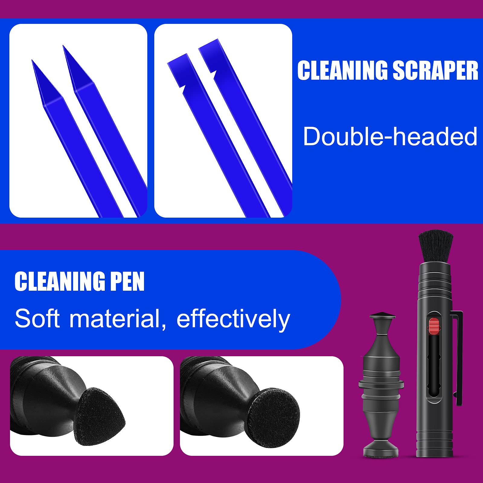 Premium VR Headset Cleaning Kit for Meta Oculus Quest 2/3, Xbox, PS5, Wii - Lens Cleaner Pen & Microfiber Cloth for Facial Interface, Face Cover Pad & Game Controllers - Essential AR/VR Accessories for Gaming & Virtual Reality Enthusiasts