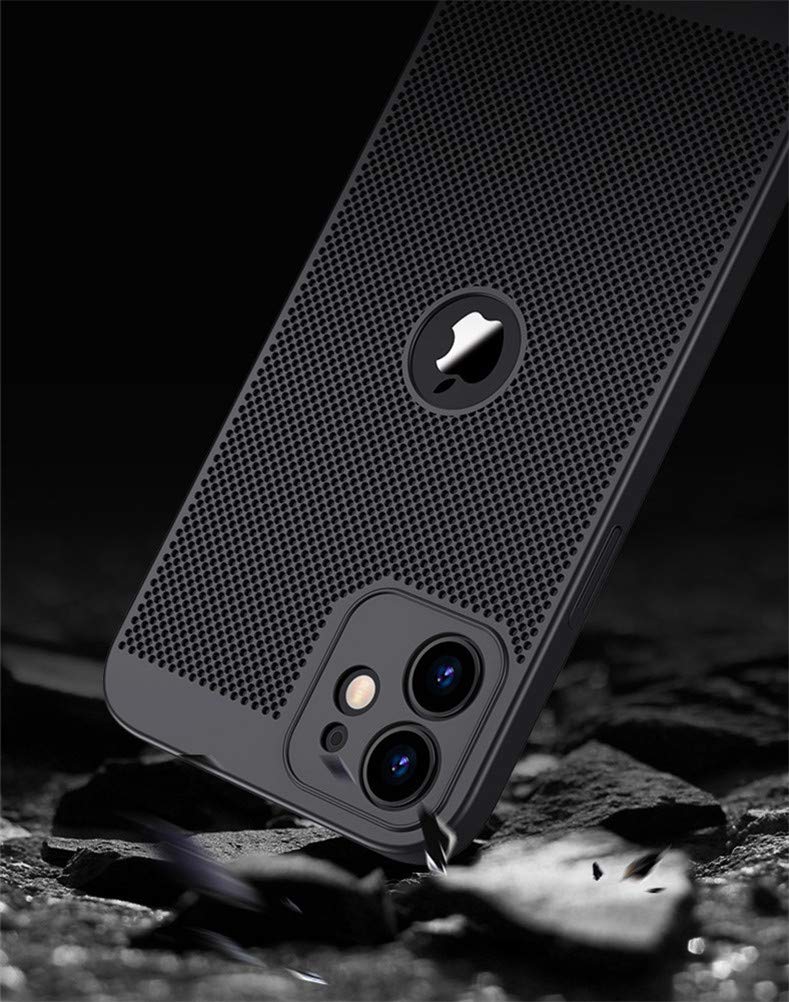Ultra-Thin Slim Fit iPhone 12 Pro Max Case - Breathable & Heat Dissipating Protective Cover with Skin-Touch Feel for iPhone 12 Pro Max 6.7 inch (2020) - Perfect for Daily Use, Work & Outdoor Activities - Black