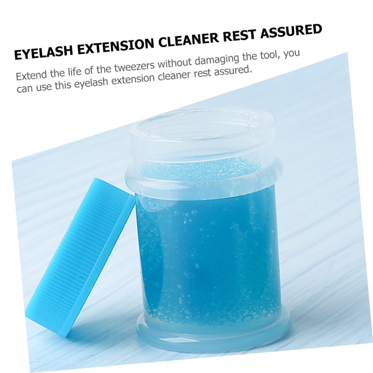 FRCOLOR 2 Pack Eyelash Extension Glue Remover & Tweezers Cleaner Kit - Professional Lash Adhesive Remover Sponge Balls & Tweezer Cleaning Tools for Salon, DIY Eyelash Extensions & Home Use