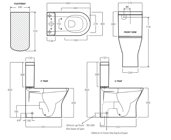 Fienza Rak Resort Back-to-Wall Toilet Suite with Bottom Inlet - Perfect for Modern Bathrooms and Small Spaces