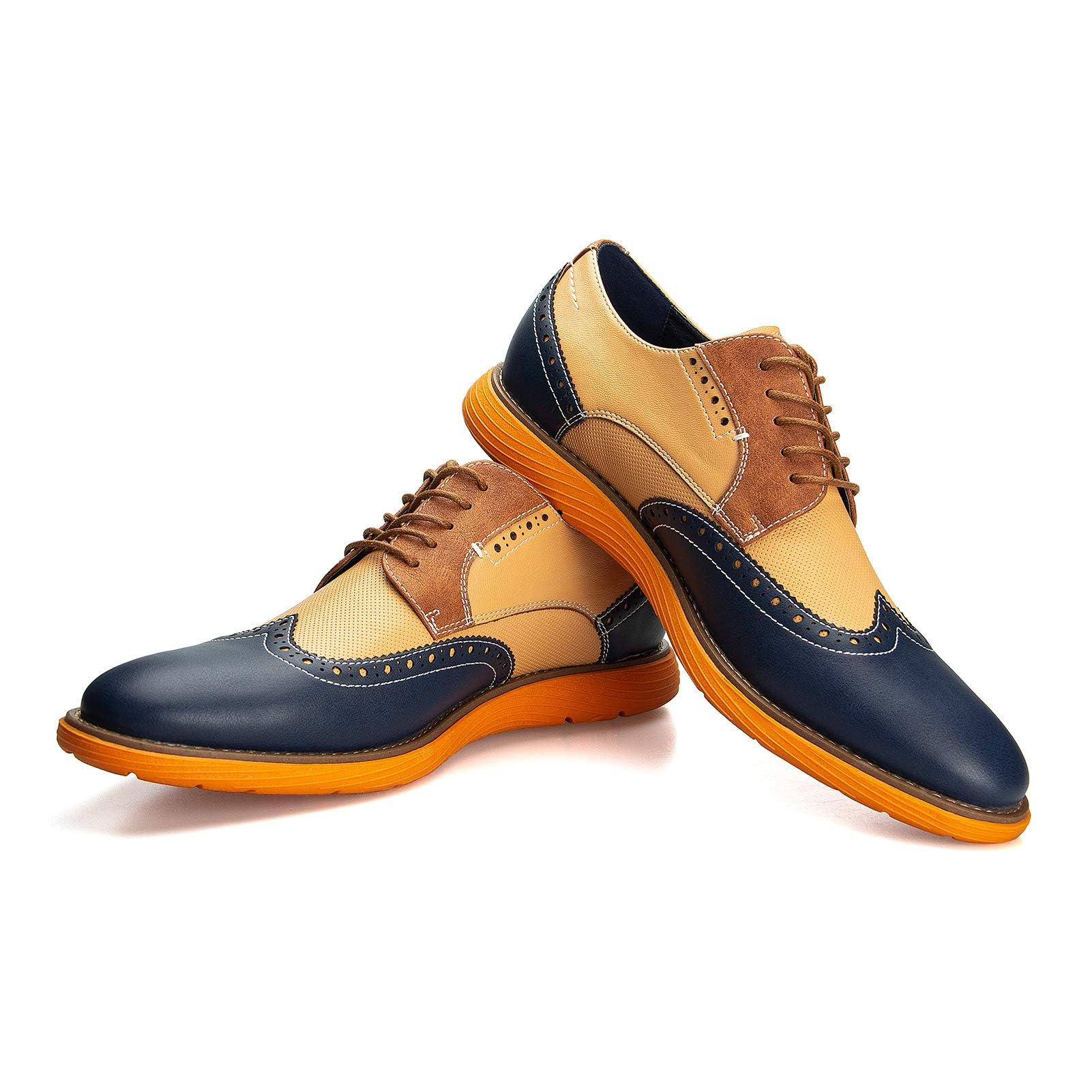 Meijiana Men's Oxford Dress Shoes - Lightweight Lace-Up Formal Shoes for Business & Wedding | Comfortable Office & Evening Wear