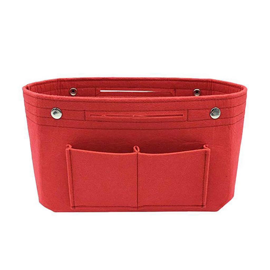 Women's Handbag Organizer - Multi-Pocket Purse Insert with Clear Zipper Storage | Perfect for Tote Bags, Travel & Everyday Organization