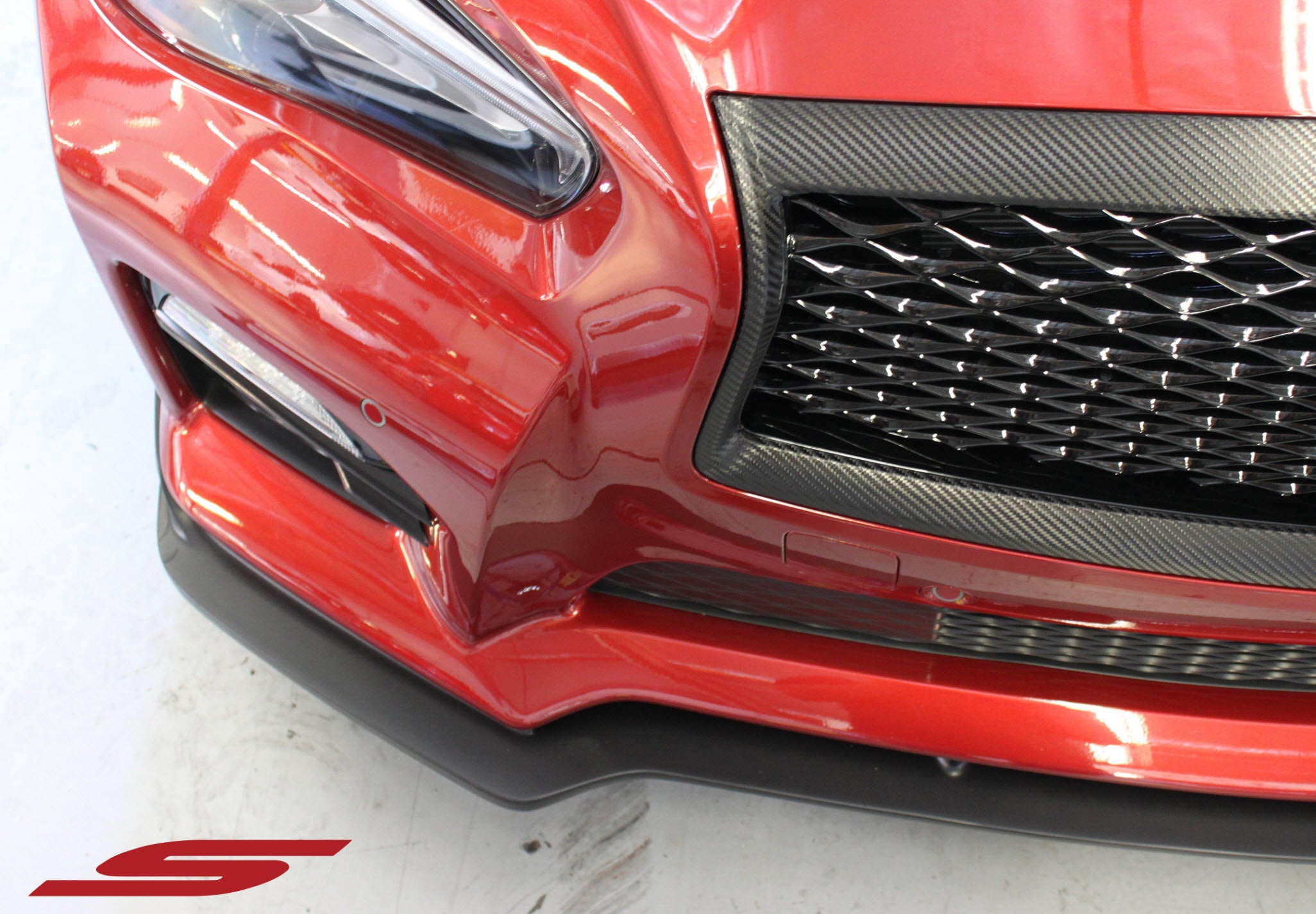 2014-2017 Infiniti Q50 Sport Front Bumper Splitter Lip Spoiler - KB11225 - Enhance Style & Aerodynamics for Sporty Driving