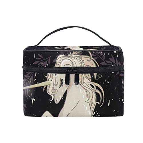 Hengpai Magic Unicorn Sky Cosmetic Bag - Waterproof Travel Makeup Train Case with Mirror | Portable Storage Organizer for Women | Perfect for Travel, Gym & Daily Beauty Essentials