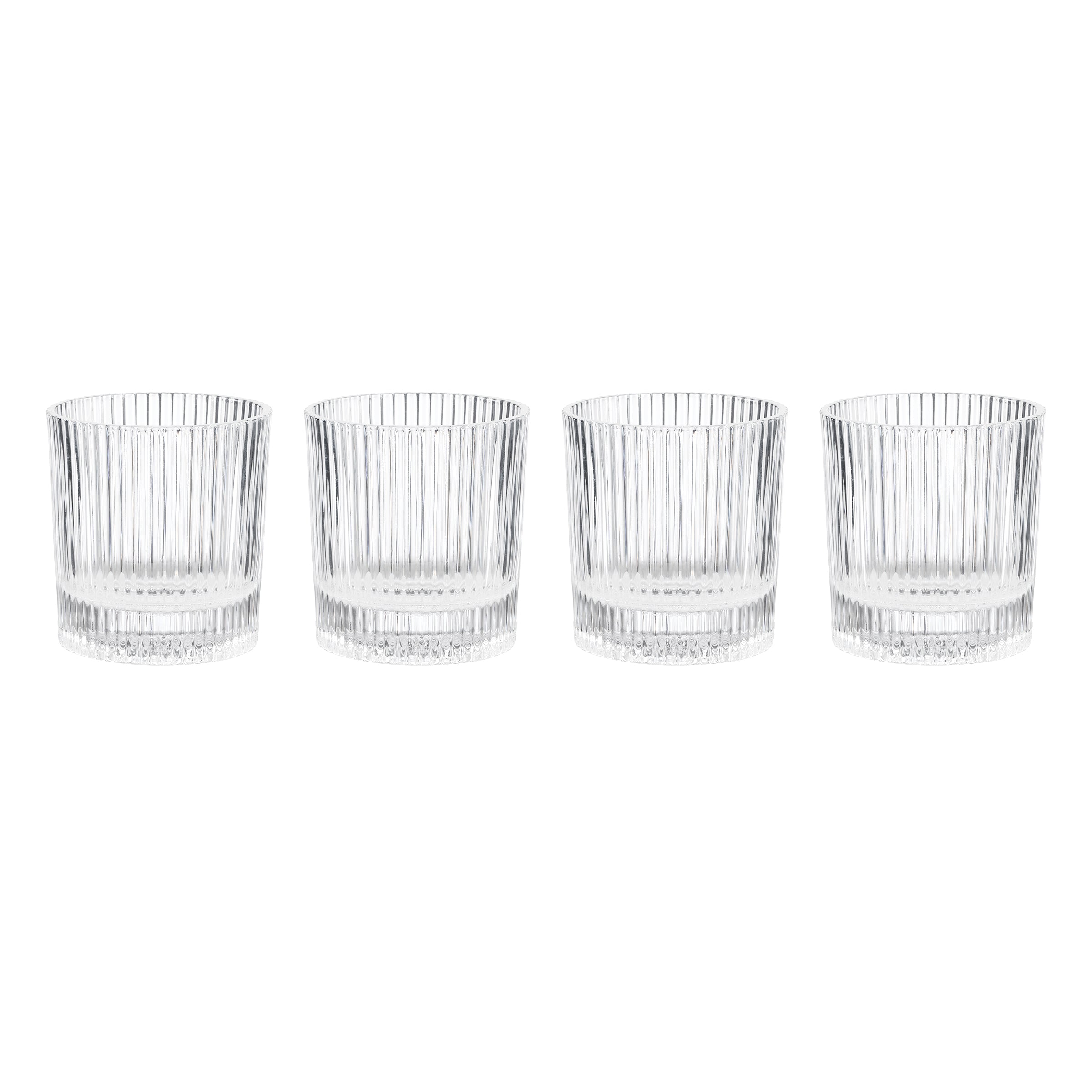 Premium Wallingford Double Old Fashioned Glasses Set of 4 - Heavy Base Whiskey Tumbler for Bourbon, Scotch & Cocktails - Perfect for Home Bar, Gifts & Entertaining
