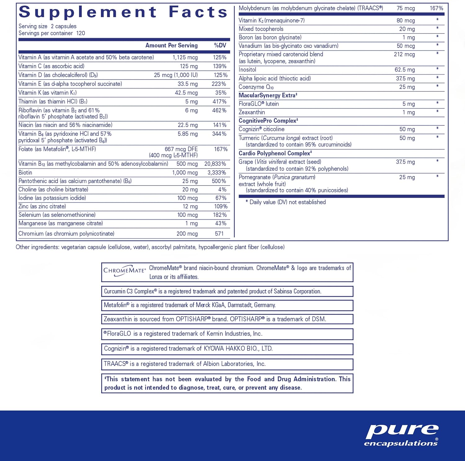 Pure Encapsulations Longevity Nutrients Supplement - Anti-Aging Vitamins for Cellular Health & Wellness - Supports Healthy Aging for Men and Women