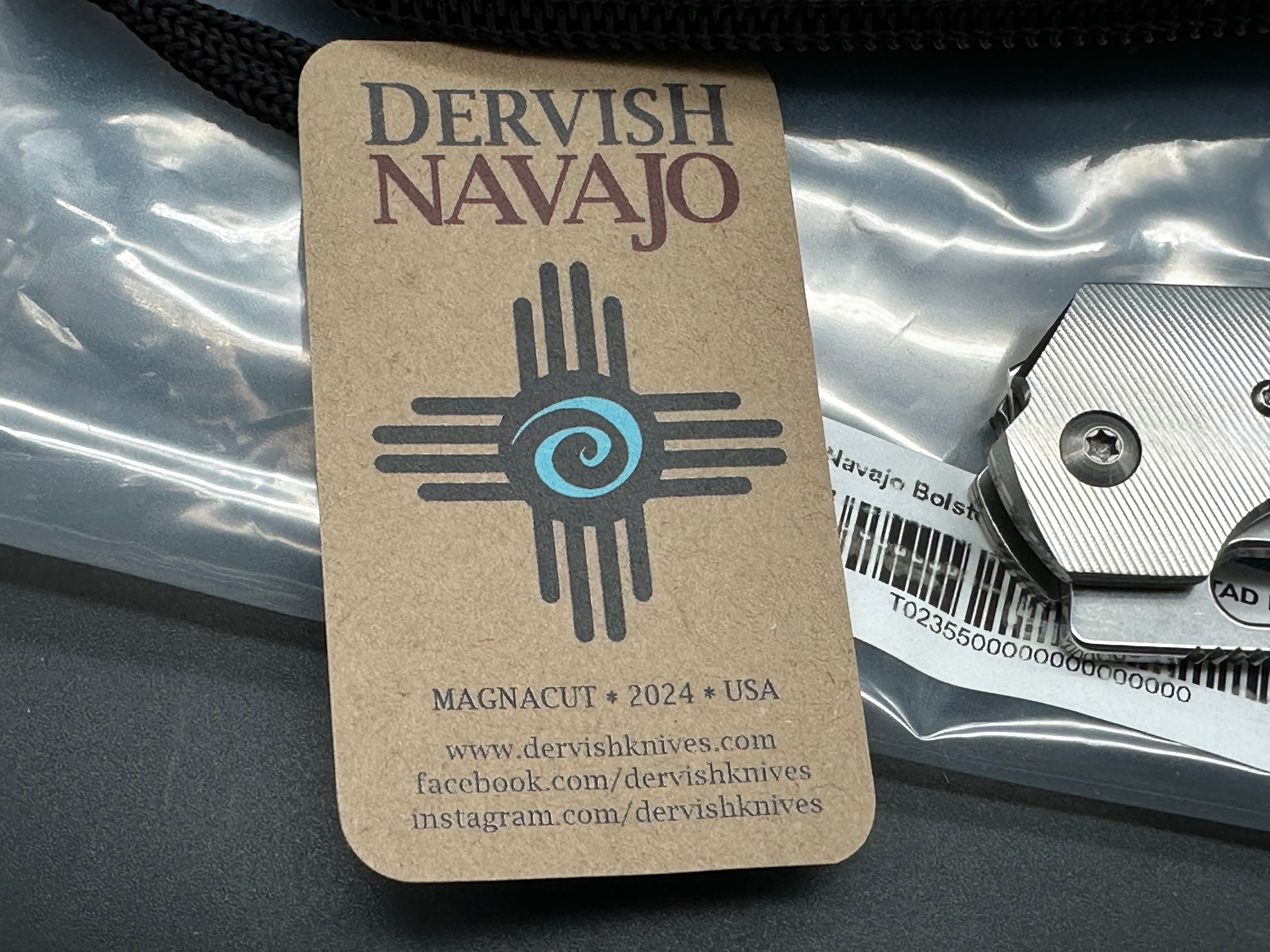 Dervish Navajo Bolstered Carbon Fiber TAD Edition - Lightweight & Durable Tactical Knife for Outdoor Adventures, Camping, and Survival Gear
