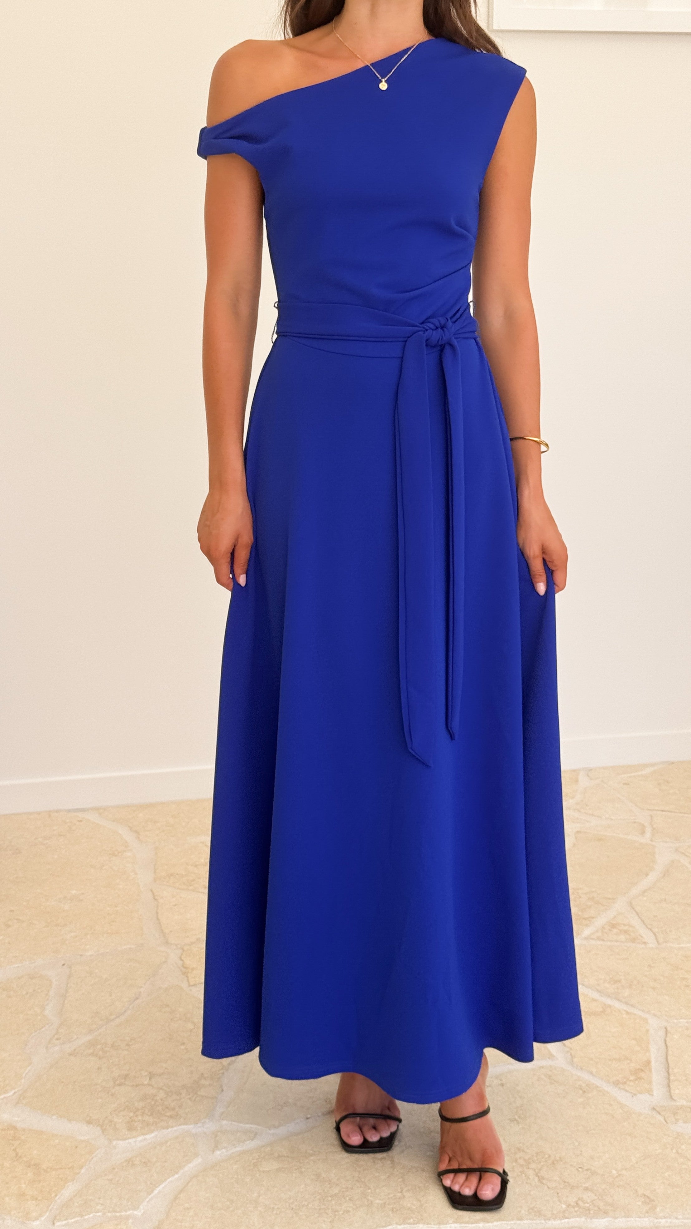 Gemma Maxi Dress - Cobalt Blue Flowy Summer Dress for Women | Beach Wedding, Vacation & Casual Outfit