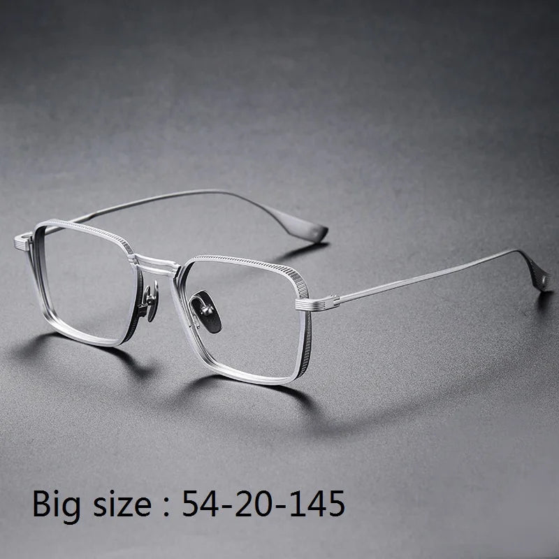 Aimee Unisex Full Rim Square Double Bridge Titanium Eyeglasses 4125 - Lightweight Durable Frame for Reading, Work & Fashion - Perfect for Office, School & Everyday Wear