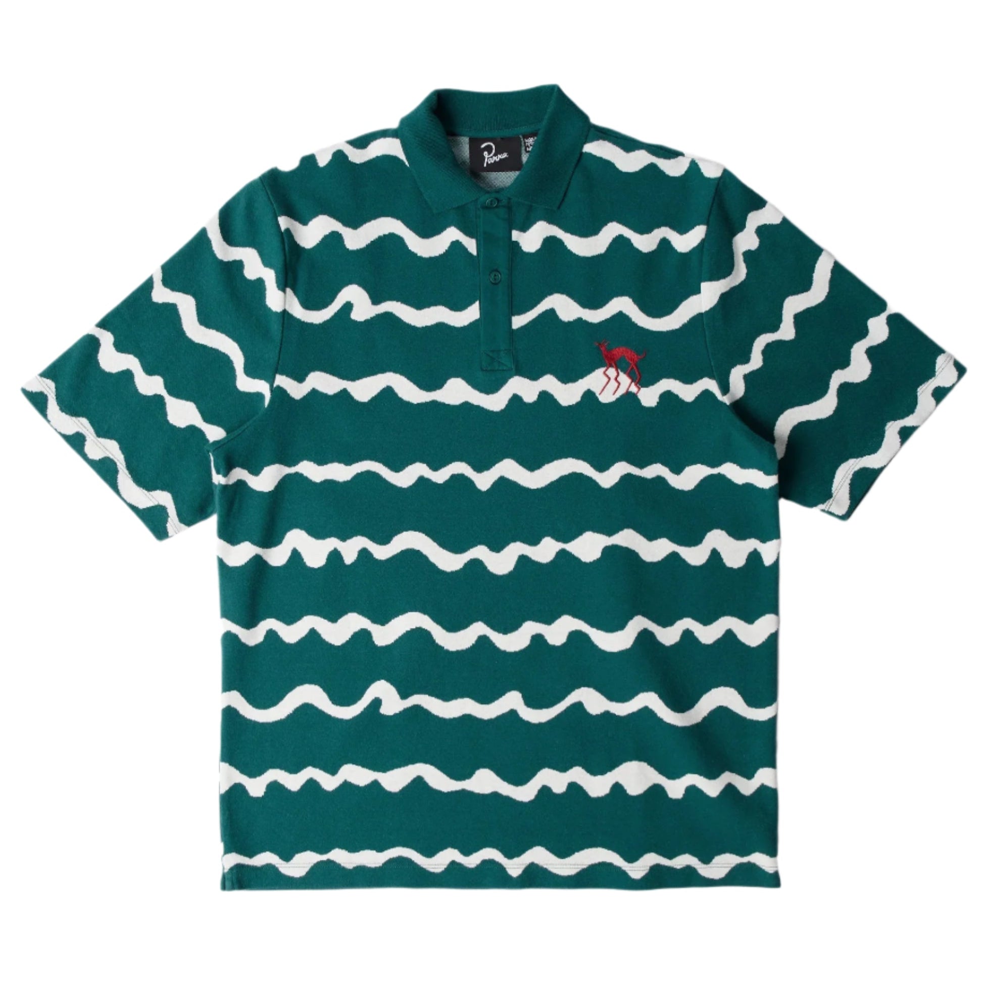 Parra Broken Waves Polo Shirt for Men - Stylish Casual Summer Short Sleeve Cotton Shirt - Perfect for Beach, Vacation, and Streetwear Outfits