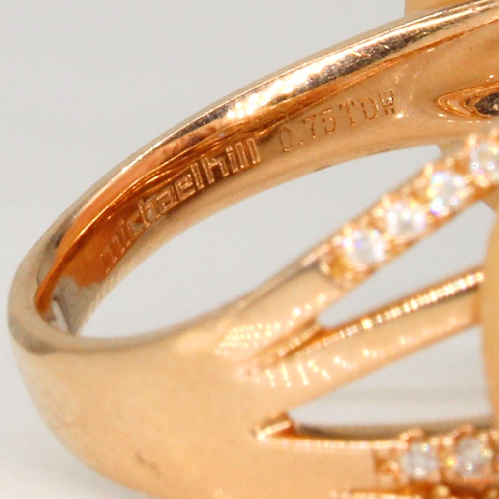 Michael Hill Diamond Cocktail Ring | 0.75 Carat Total Weight | Size 7.25 | Elegant Jewelry for Parties & Special Occasions