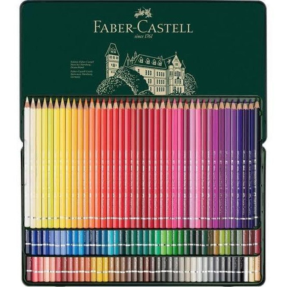 Faber-Castell Polychromos 120 Artist Colored Pencils Set in Metal Tin - Premium Oil-Based Pencils for Professional Drawing, Sketching & Coloring - Perfect for Artists, Illustrators & Adult Coloring Books