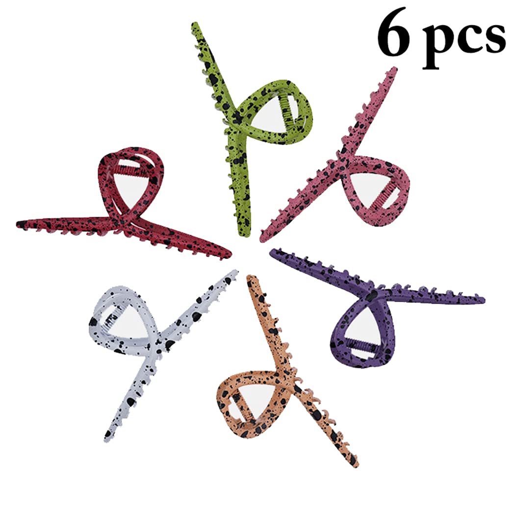 Dorakitten Large Hair Claw Clips 6PCS - Strong Hold Fashion Hair Clips for Women, Elegant Hair Barrettes & Jaw Clips - Perfect for Work, Parties, and Everyday Hairstyles