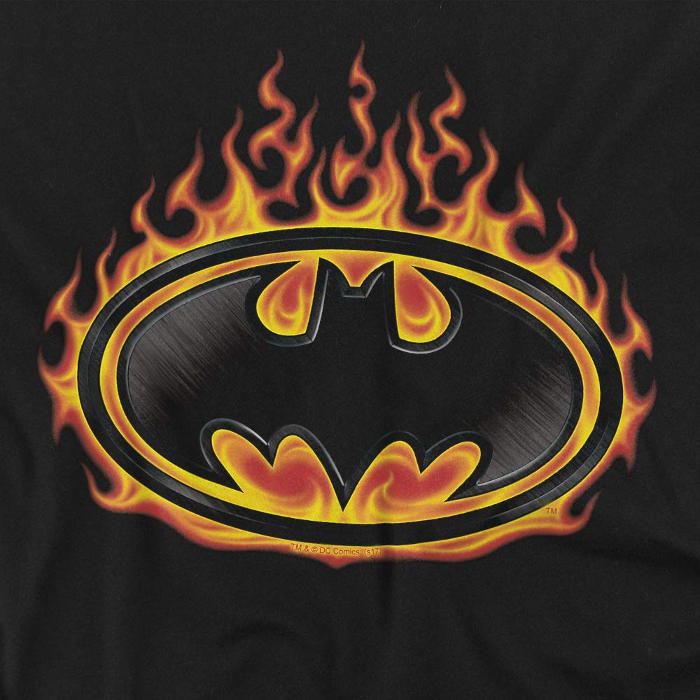Batman Bat Flames Shield Graphic T-Shirt - Unisex Adult Tee for Men & Women | Casual Wear, Cosplay, Superhero Fan Gift