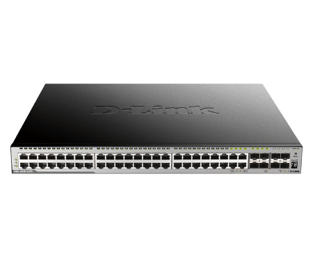 D-Link DGS-3630-52PC 52-Port Gigabit PoE+ Layer 3 Stackable Managed Switch - High Performance Network Switch for Business & Enterprise (Pre-Order) - Ideal for Office Networks, Data Centers & Smart Building Deployments