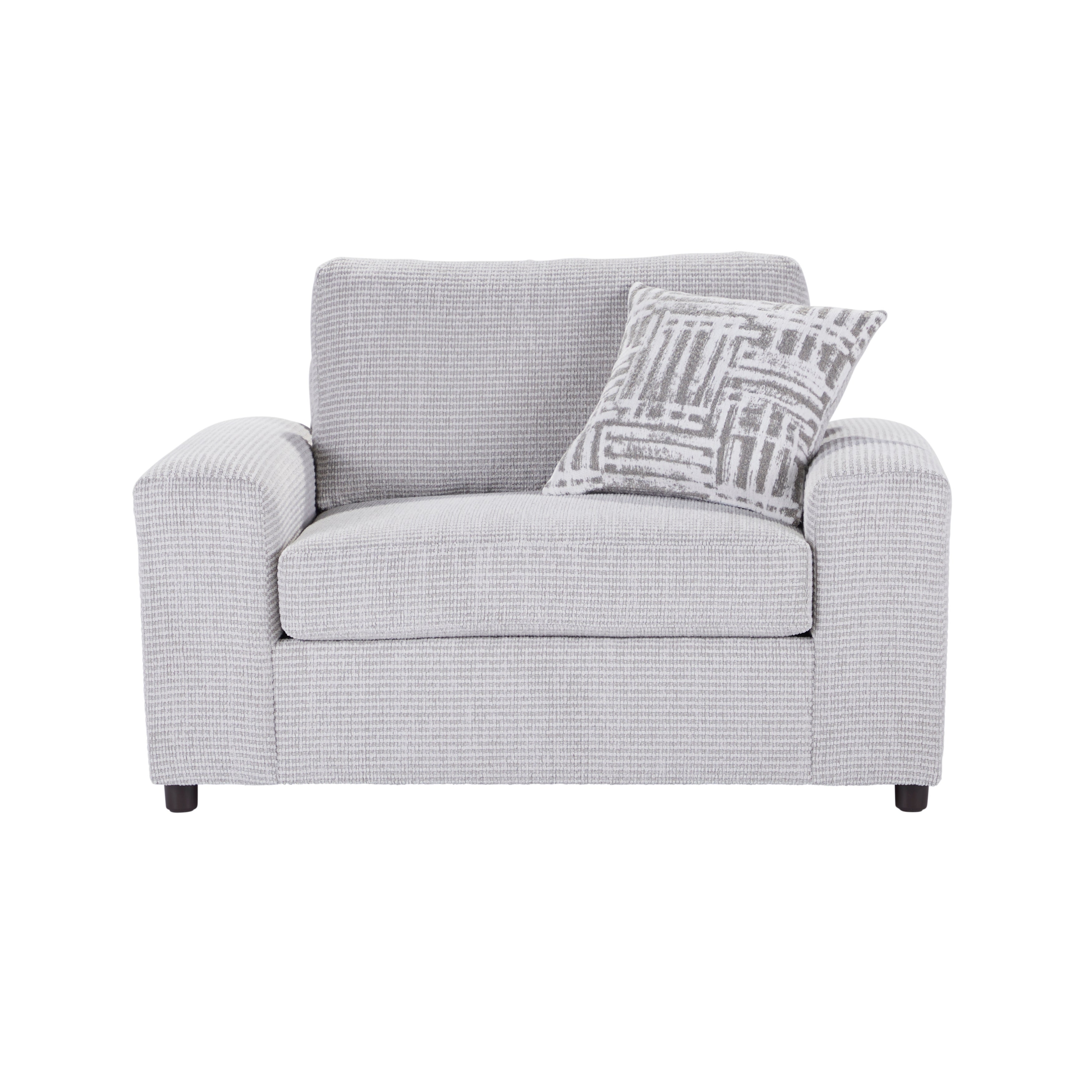 Roundhill Furniture Lancelot Upholstered Stationary Cuddle Chair - Plush Comfort for Living Room, Bedroom & Nursery - Perfect for Relaxing, Reading & Lounging