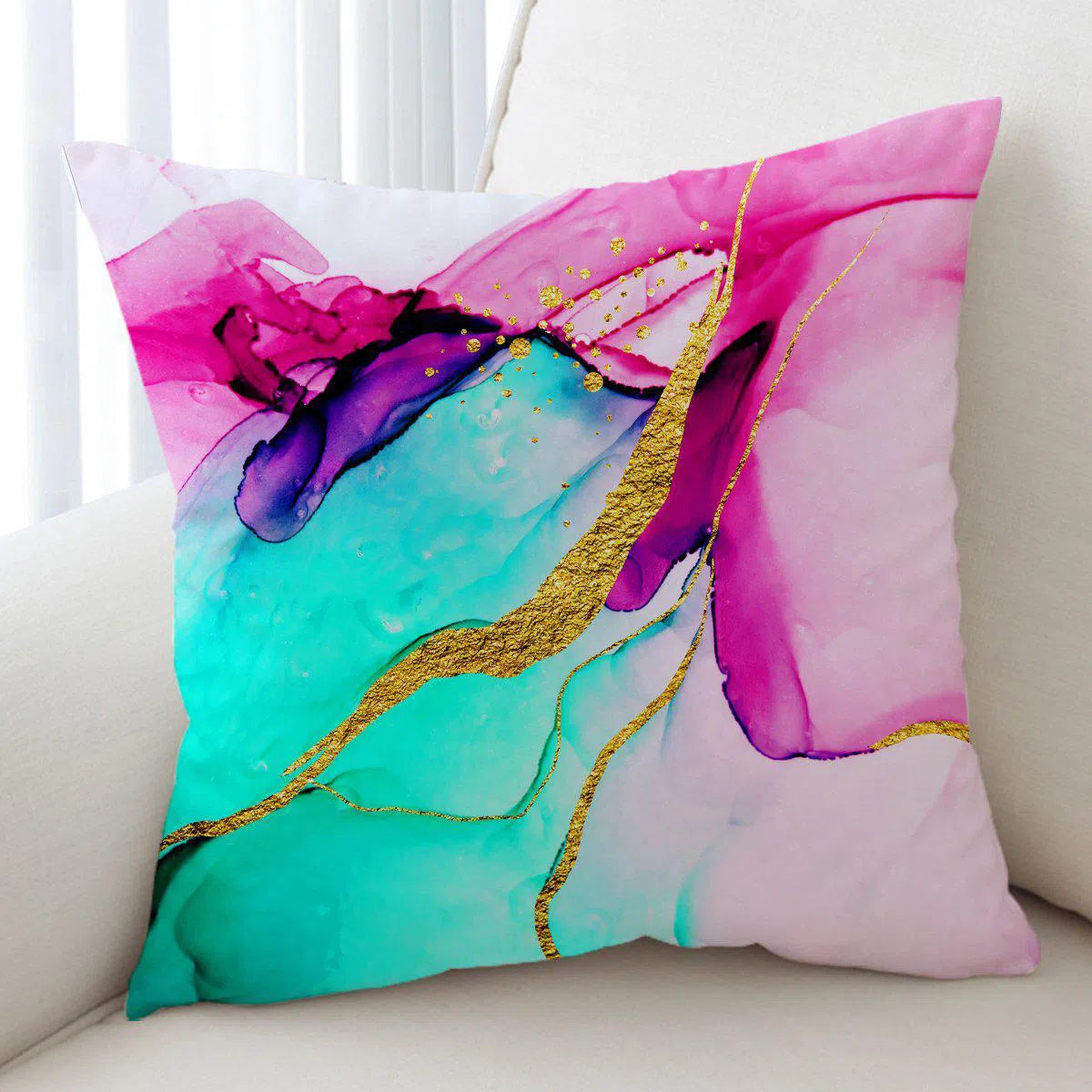 Premium Anse Source D'Argent Pillow Cover - Soft Decorative Throw Pillow Case for Sofa, Bed & Home Decor - 18x18 Inches - Bohemian Style Beach Inspired Design