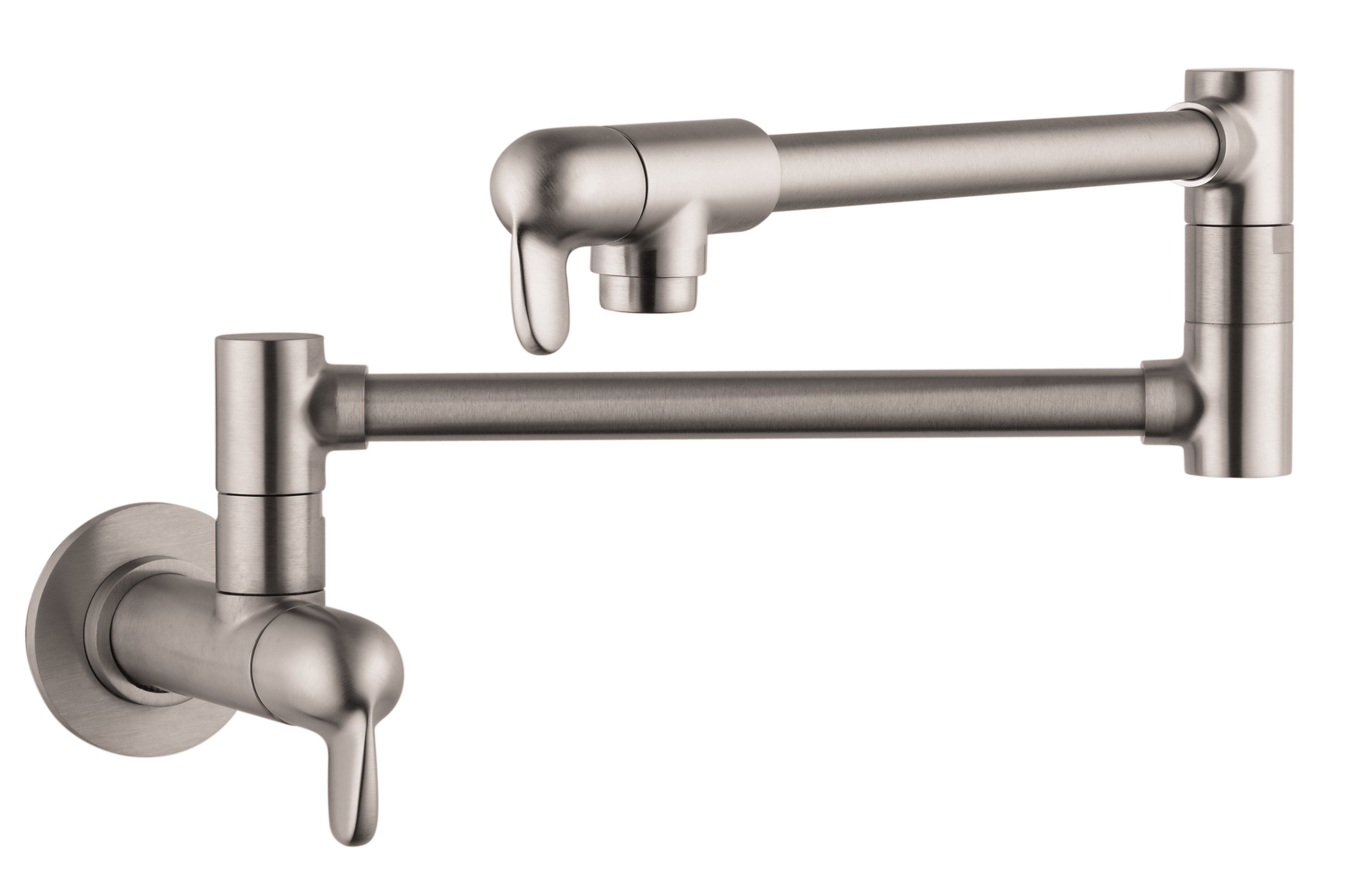 Hansgrohe Allegro E Wall Mount Pot Filler - Stainless Steel Optic 04059860 - Perfect for Kitchen Faucet & Cooking Convenience