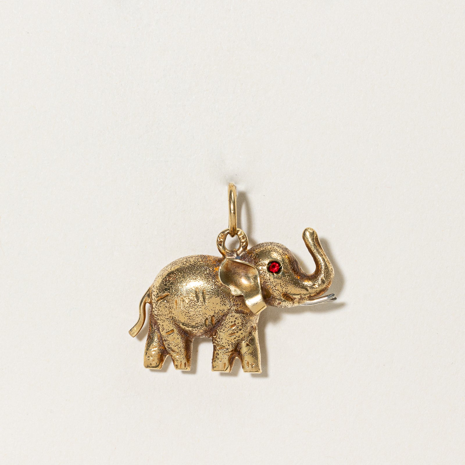 19K Yellow Gold Elephant Pendant Necklace | 0.06ctw Diamond Accent | Elegant Jewelry Gift for Women & Girls | Perfect for Birthday, Anniversary & Special Occasions