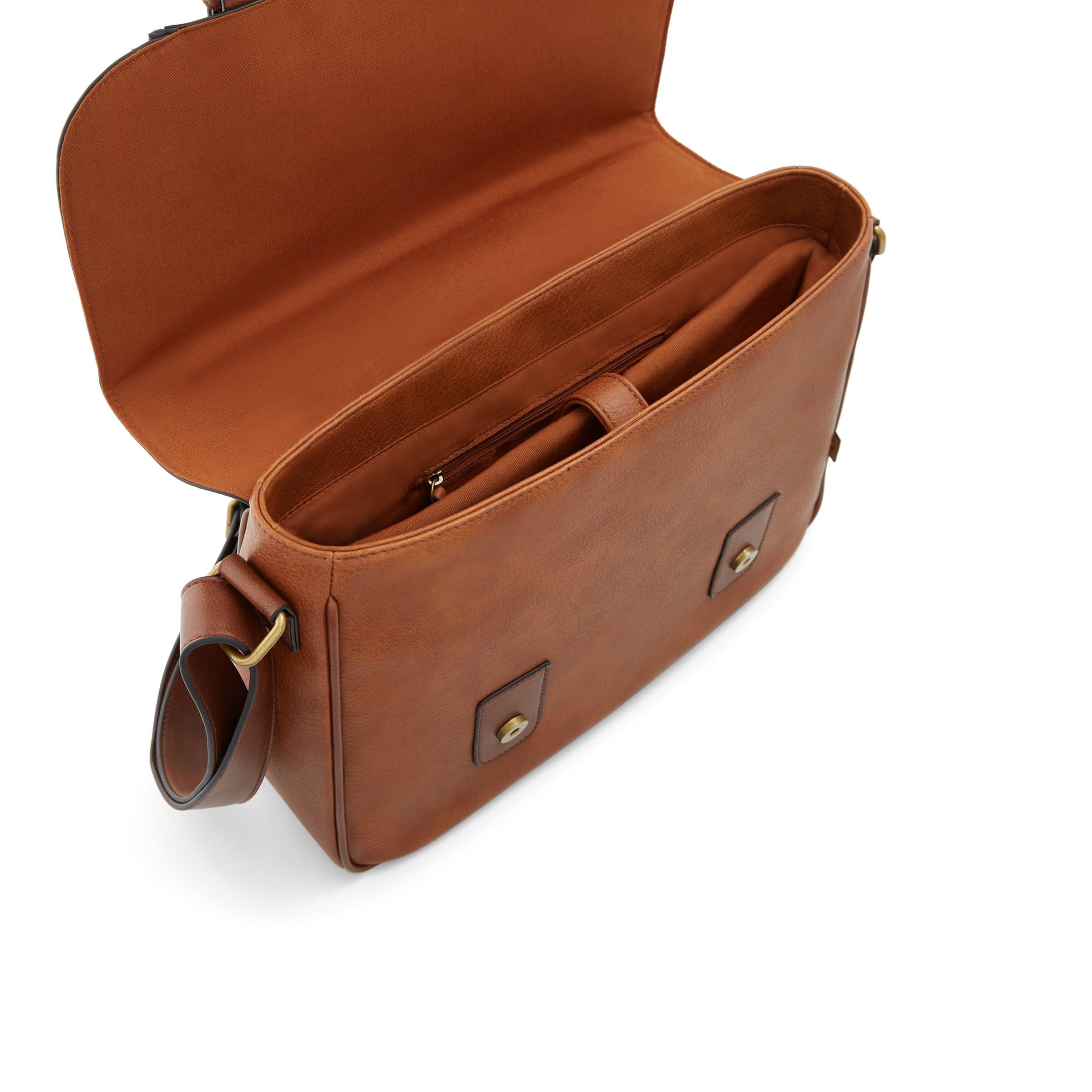 ALDO Men's Gludia Genuine Leather Laptop Messenger Bag - Business Briefcase for Work, Travel & College - Fits 15.6 Inch Laptop & Accessories