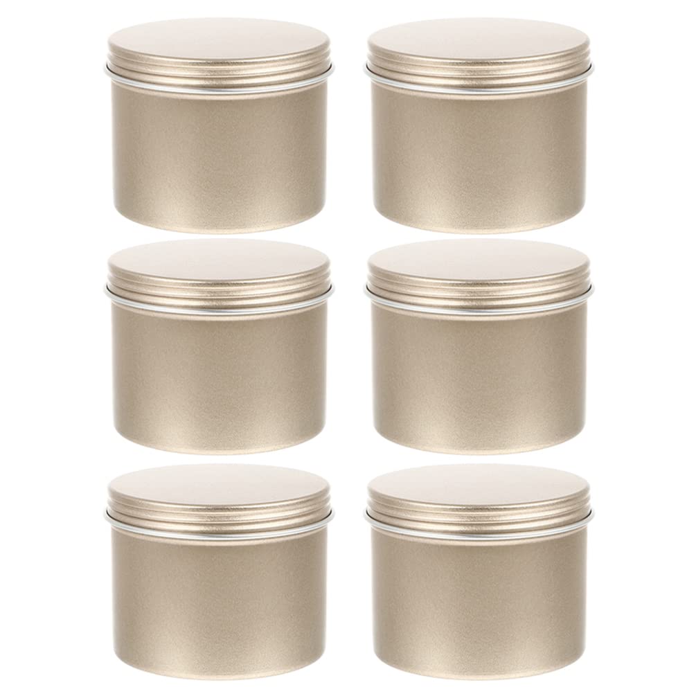 Premium Aluminum Storage Tins with Screw Lids - 120pcs Frosted Gold Cookie Cutters & Candle Containers - Ideal for Storing Condiments, Candies, Lip Balm, Tea Leaves & DIY Supplies - Perfect for Home, Kitchen & Craft Organization
