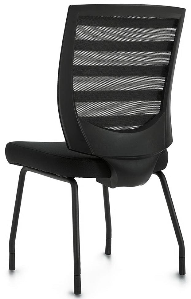 OTG10706B Armless Mesh Back Visitor Chair - Ergonomic Office Guest Seating for Reception, Conference Rooms & Waiting Areas