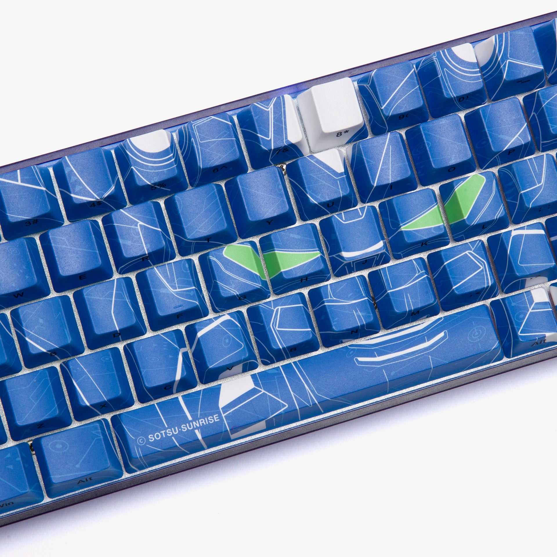 Premium Gundam 68 Keycaps Set - Blue Admiral Mechanical Keyboard Keycaps for Gaming & Typing - Perfect for Custom Mechanical Keyboards & PC Builds