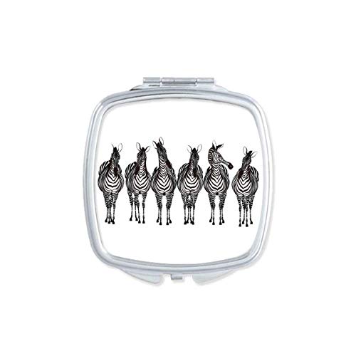 DIYthinker Portable Compact Double-Sided Pocket Mirror with Cute Animal Design - Perfect for Makeup, Travel, and Everyday Use