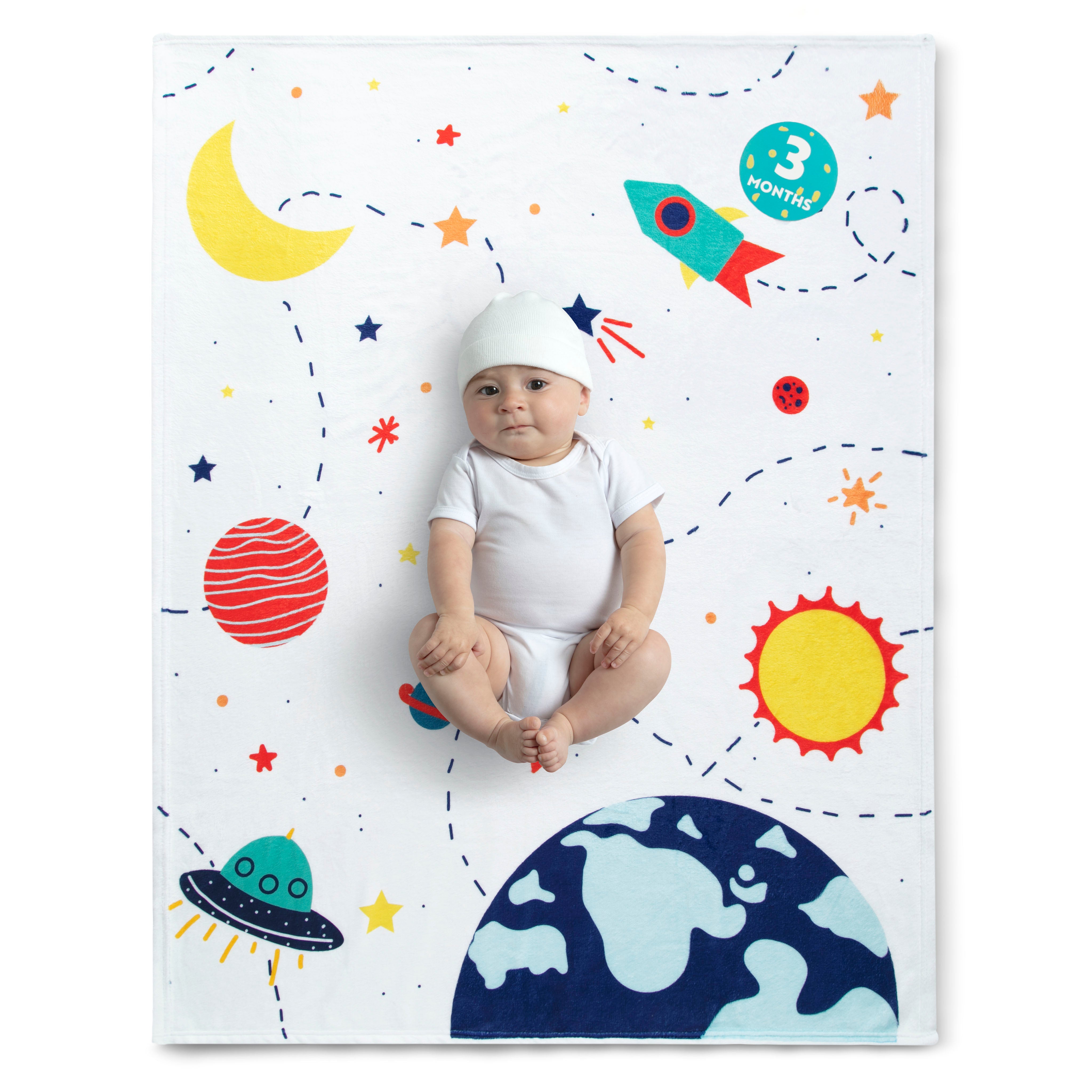Milestone Baby Blanket - Soft & Breathable Swaddle Blanket for Newborns & Infants - Perfect for Nursery, Photo Shoots & Special Occasions