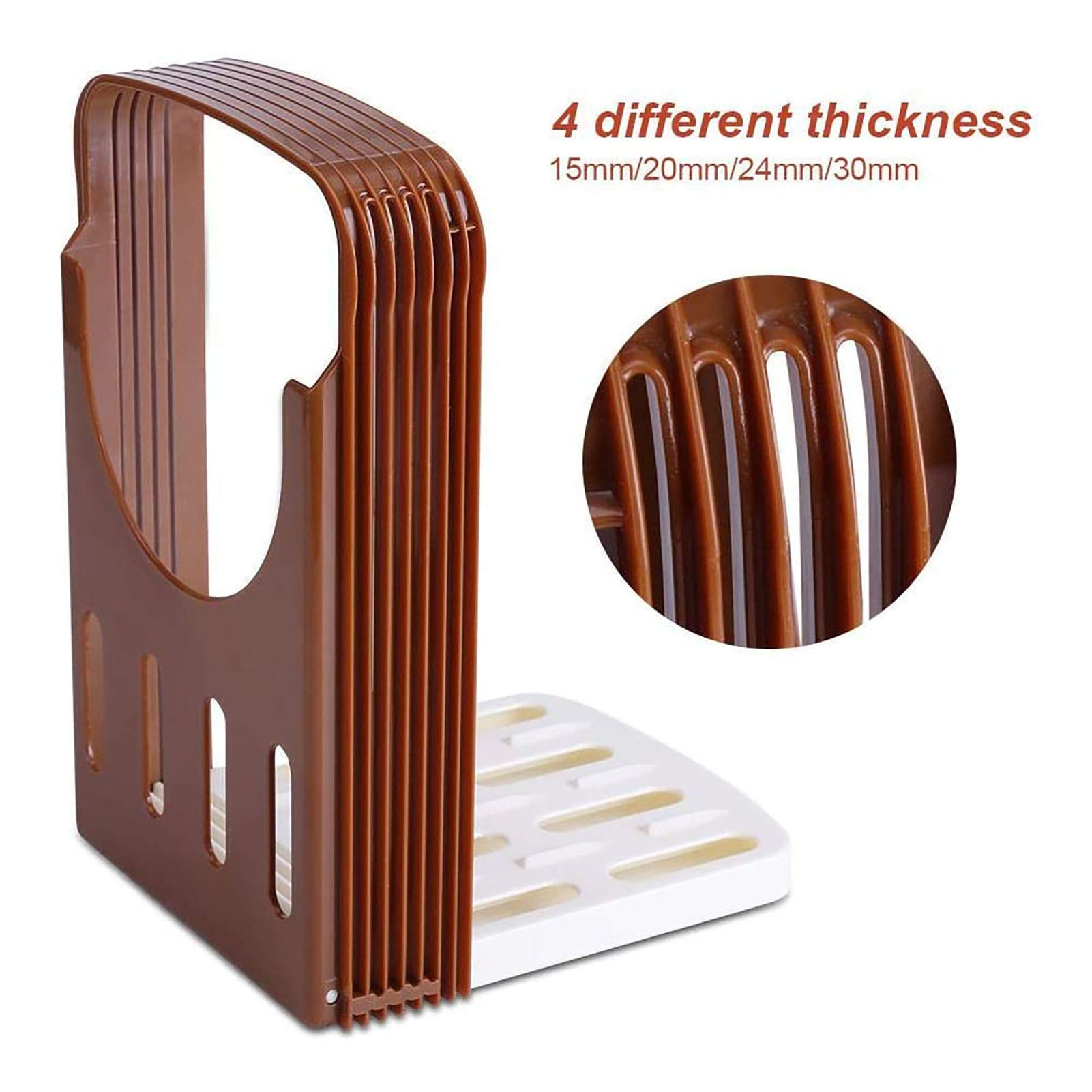 Foldable Bread Cutter for Toast & Sandwiches - Adjustable 4 Thickness Slicing Tool - Perfect for Kitchen, Breakfast & Meal Prep