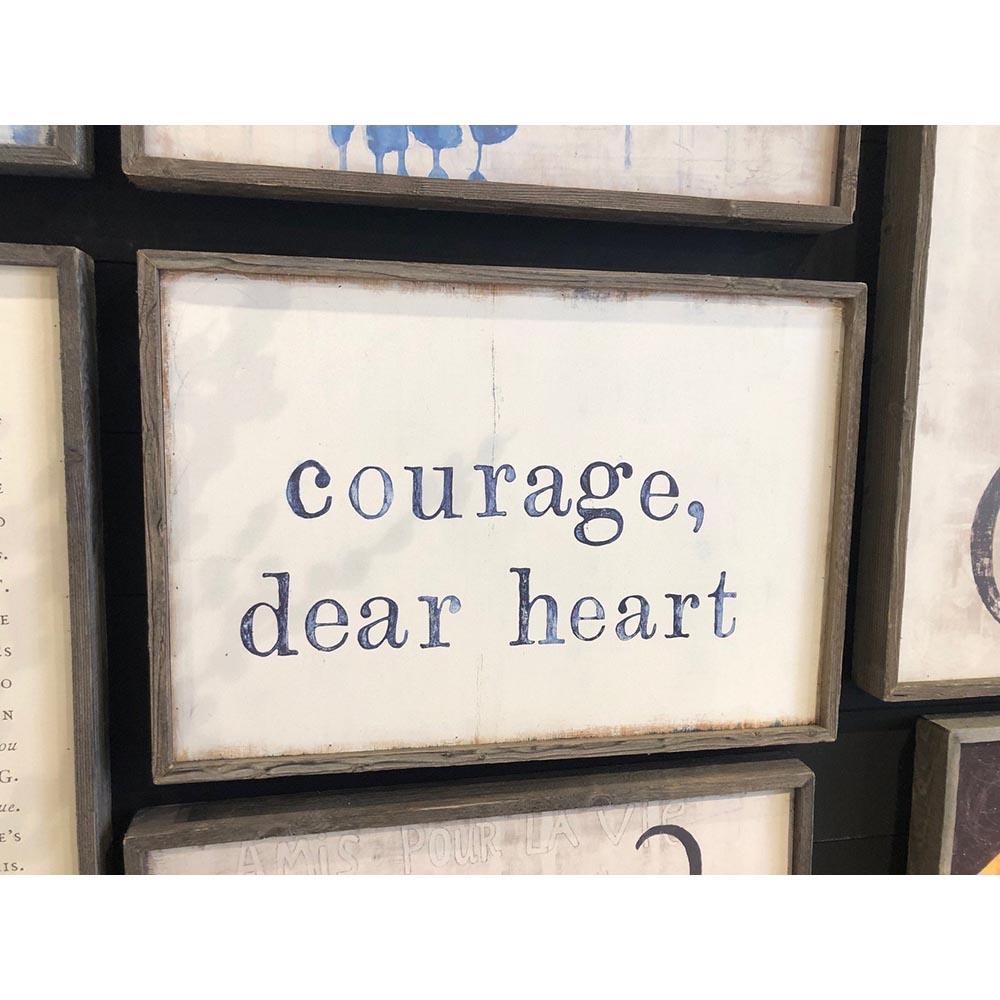 Courage Dear Heart Art Print - Inspirational Wall Decor for Home, Office & Gifts - Motivational Quote Poster for Living Room, Bedroom & Workspace