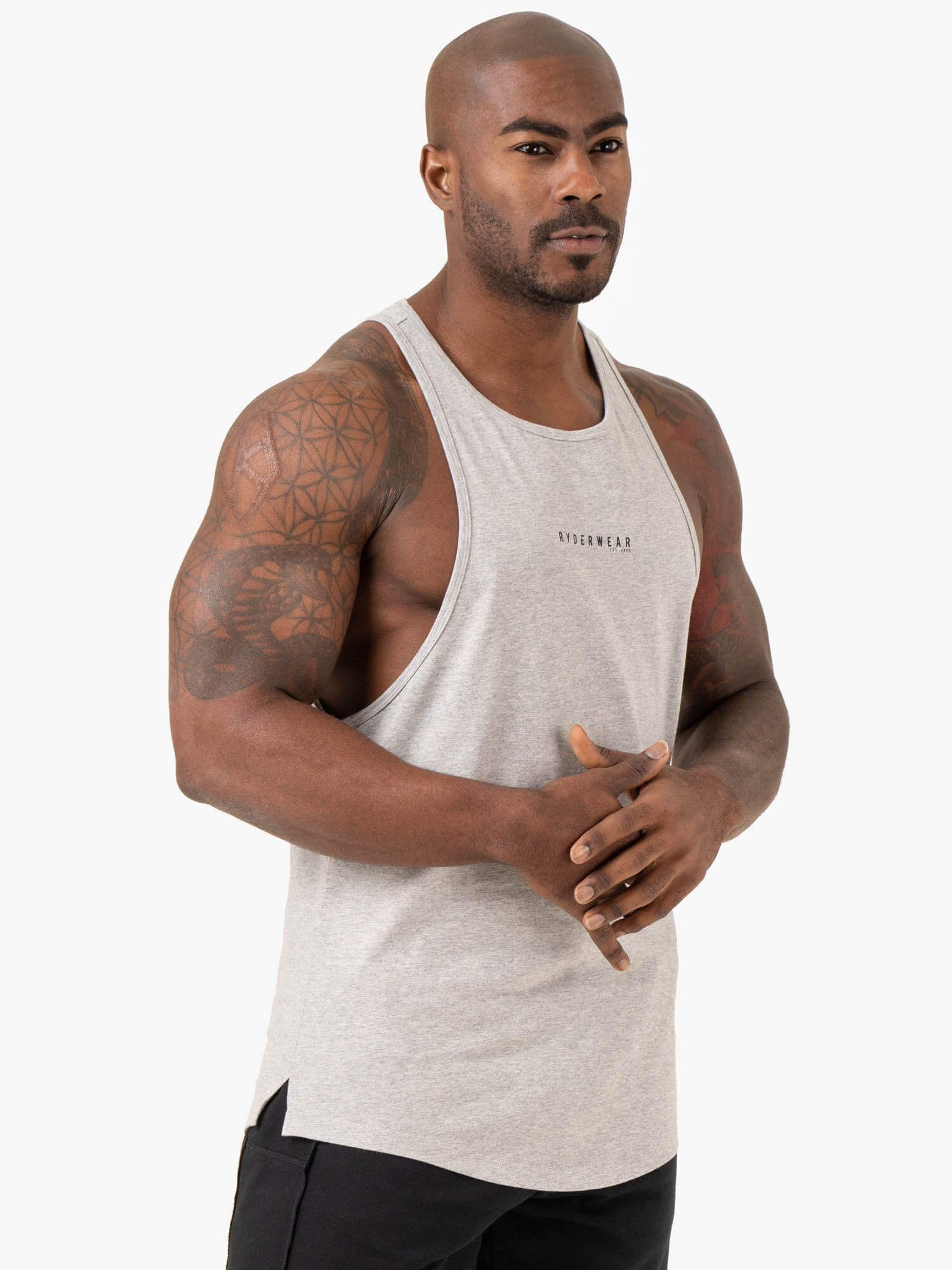 Pursuit Baller Tank Top - Light Grey Marl | Women's Athletic Workout Shirt for Yoga, Running & Gym