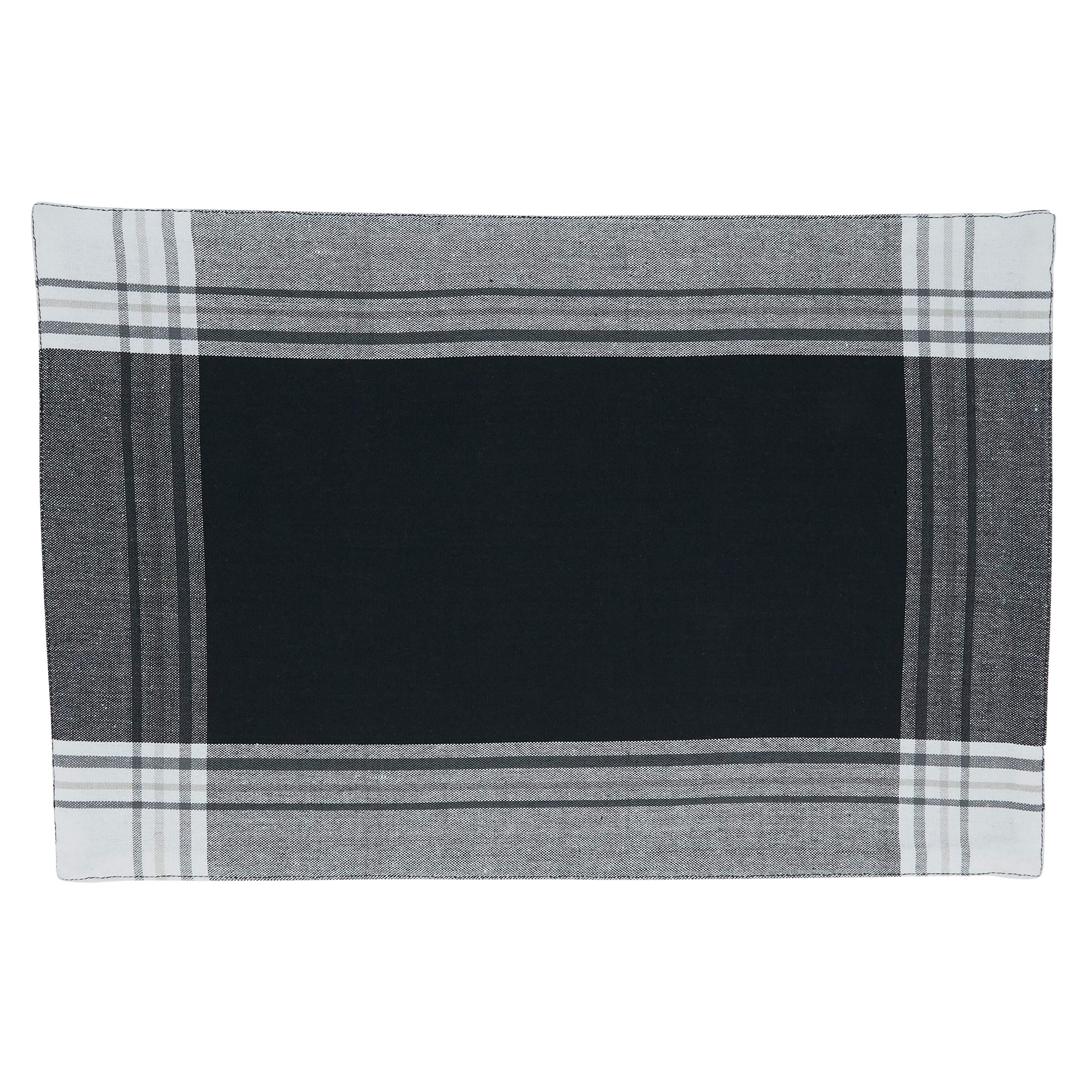 Premium Stripe Border Placemats Set of 4 - Waterproof & Heat-Resistant Table Mats for Dining, Kitchen, and Party Decor - Elegant Table Setting Accessories for Home, Restaurant, and Events