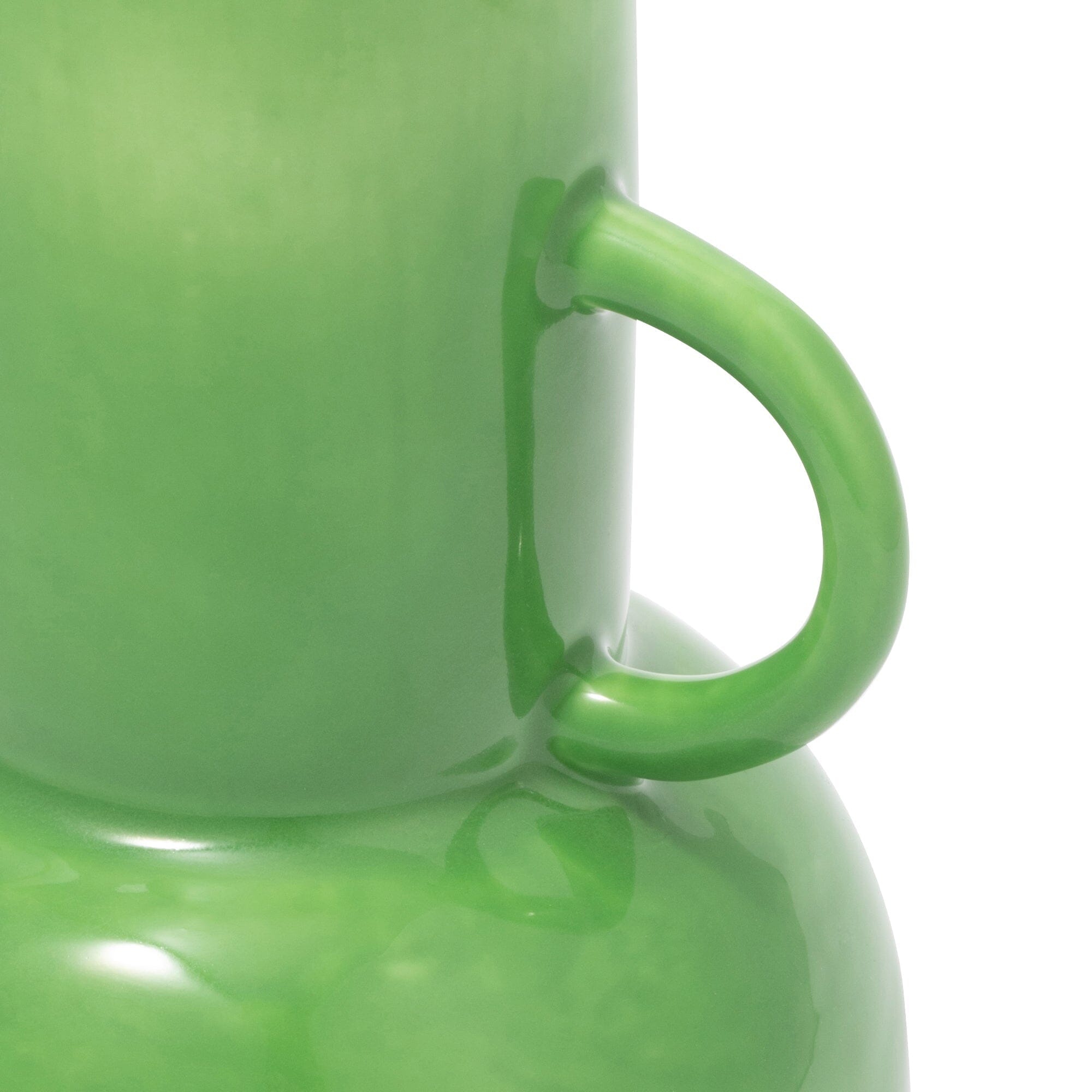 Large Green Ceramic Pop Flower Vase - Modern Home Decor for Living Room, Bedroom, or Office Centerpiece