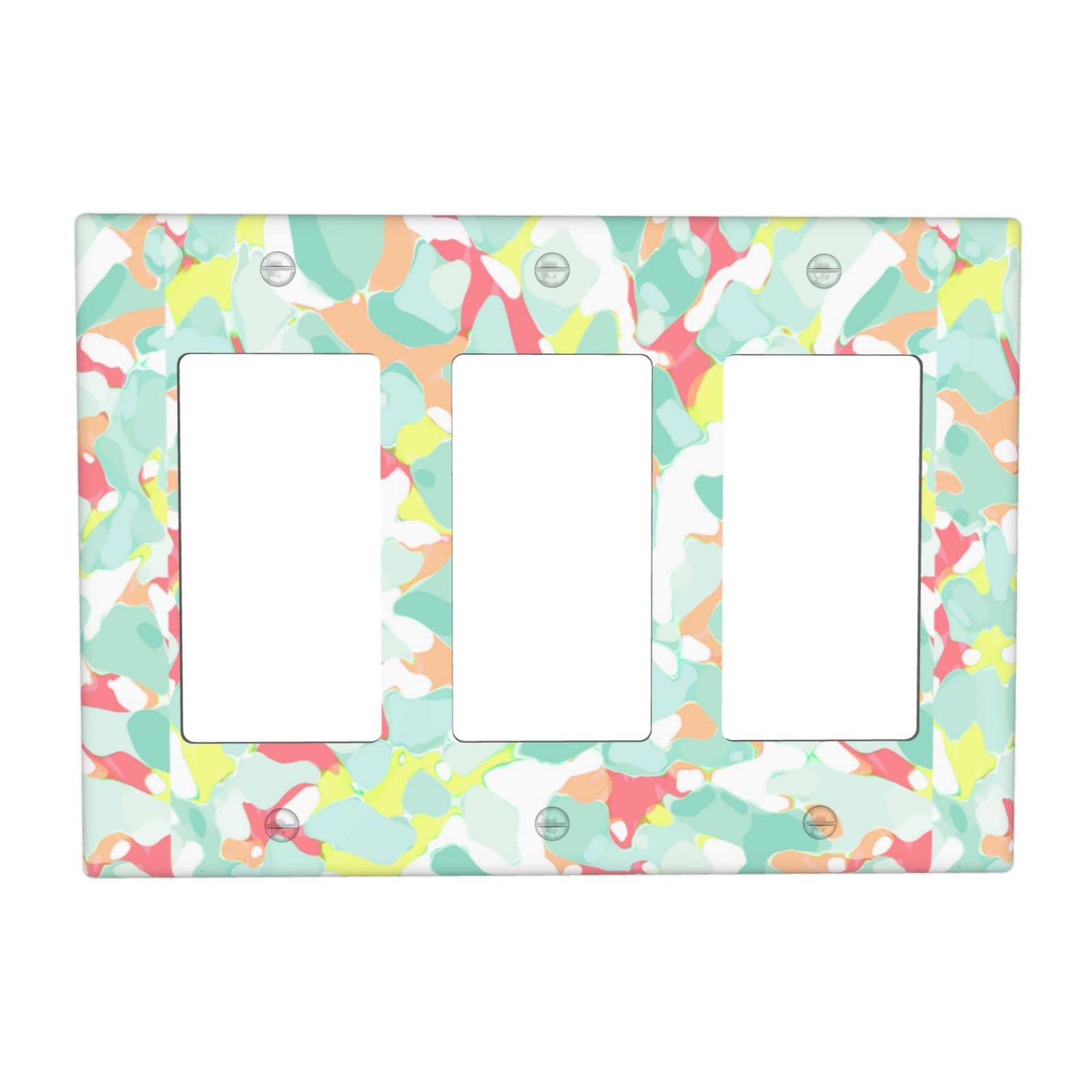 Customizable Glossy Switch Cover Wall Plate - 3 Units (4.65