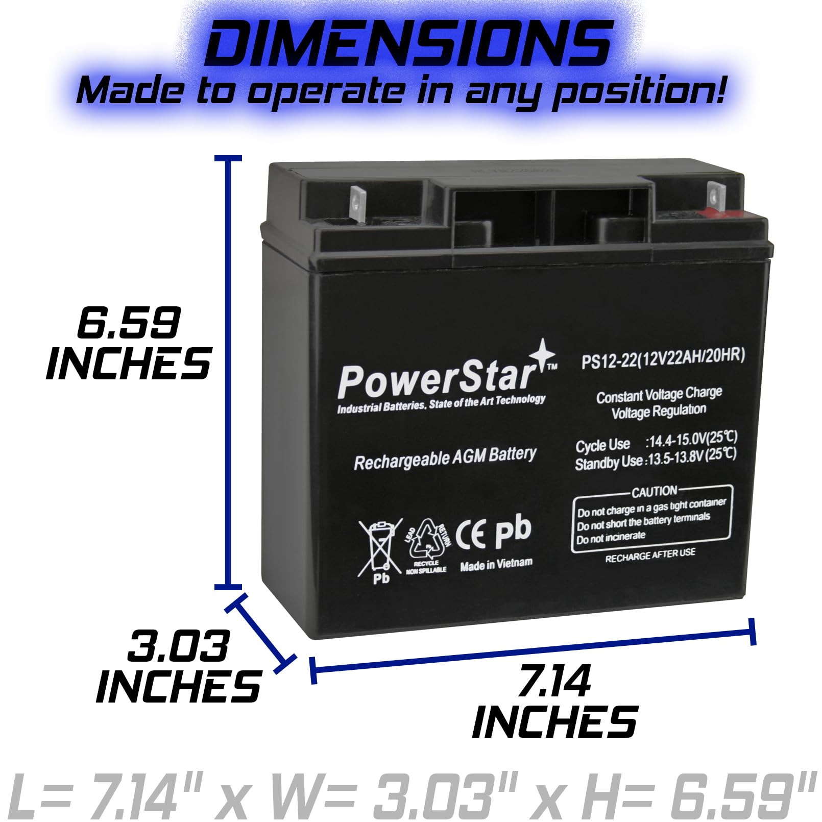 PowerStar Replacement Batteries 2-Pack for APC RBC50 - Long-Lasting Backup Power for UPS Systems, Home & Office Electronics