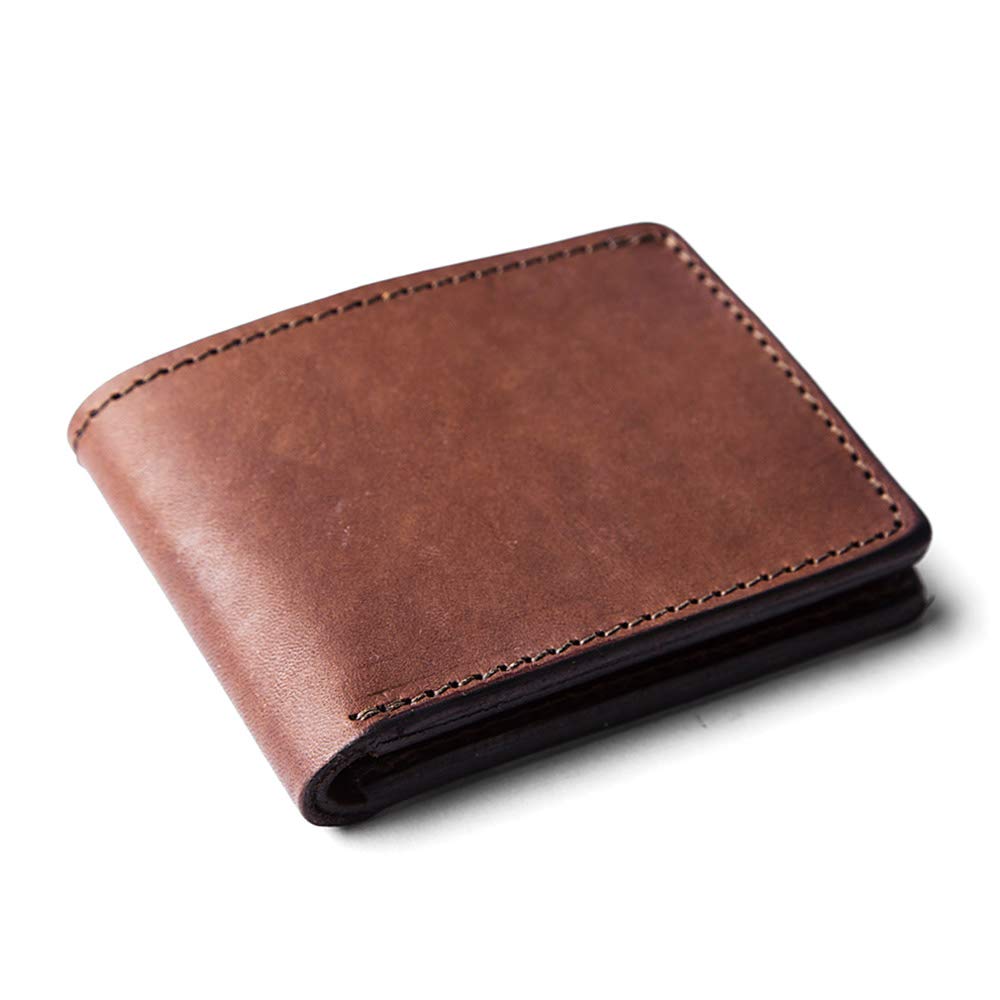 Premium TANNER GOODS Men's Leather Wallet - Genuine Bifold Design with 4 Card Pockets & Billfold Slot - Handcrafted in USA (Cognac Brown) - Perfect for Everyday Carry, Business & Travel Essentials
