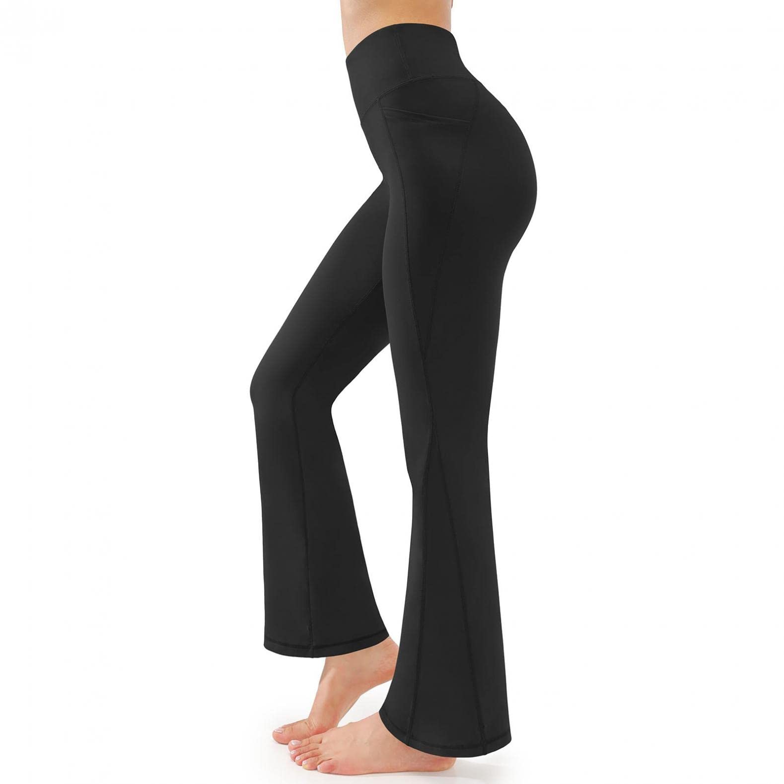 siilsaa Women's High Waist Bootcut Yoga Pants with Pockets - Flared Leggings for Workout, Exercise & Casual Wear | Perfect for Gym, Running & Everyday Comfort