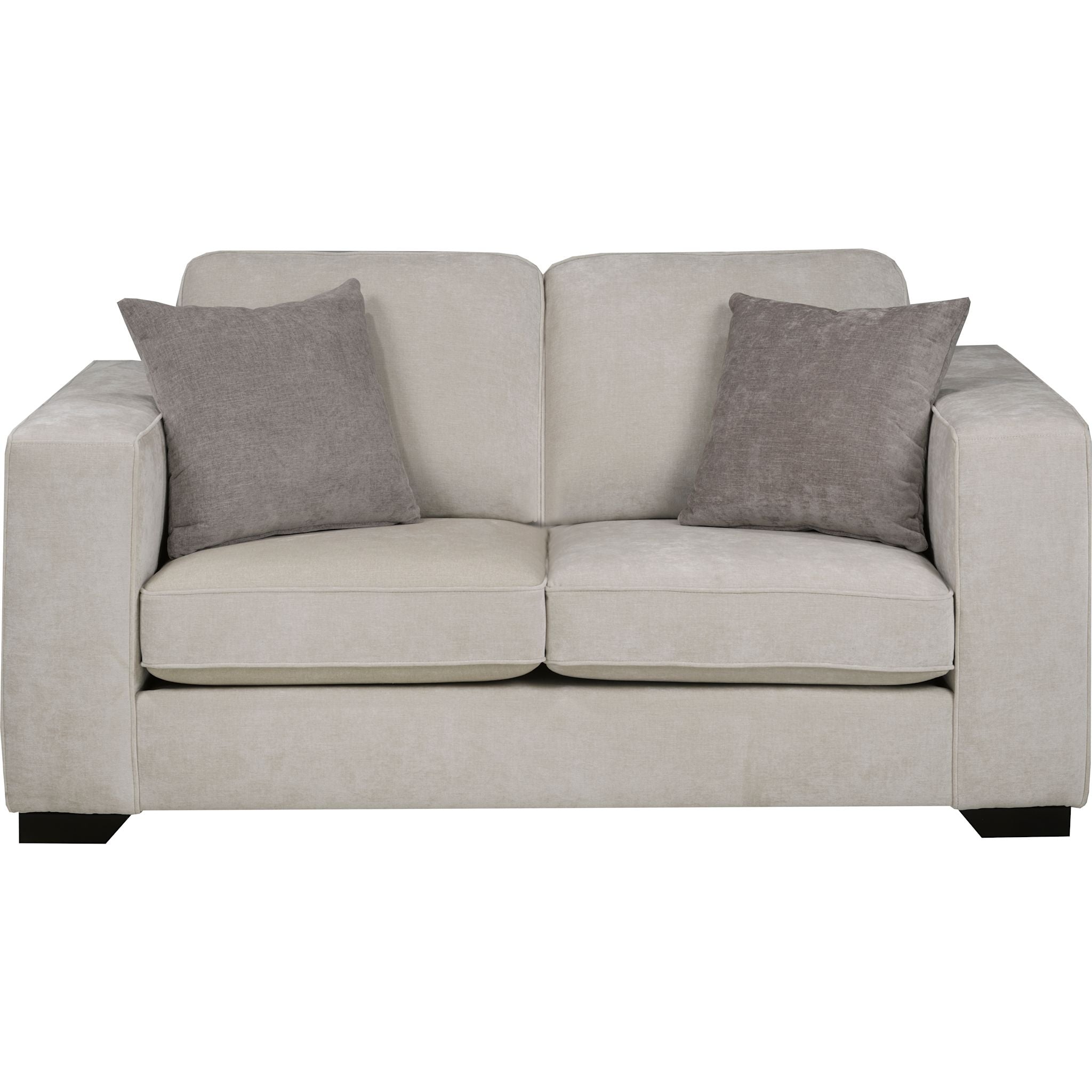 Amber Loveseat Cream - Modern Upholstered Sofa for Living Room, Lounge & Office | Soft Fabric, Comfortable Seating for Small Spaces