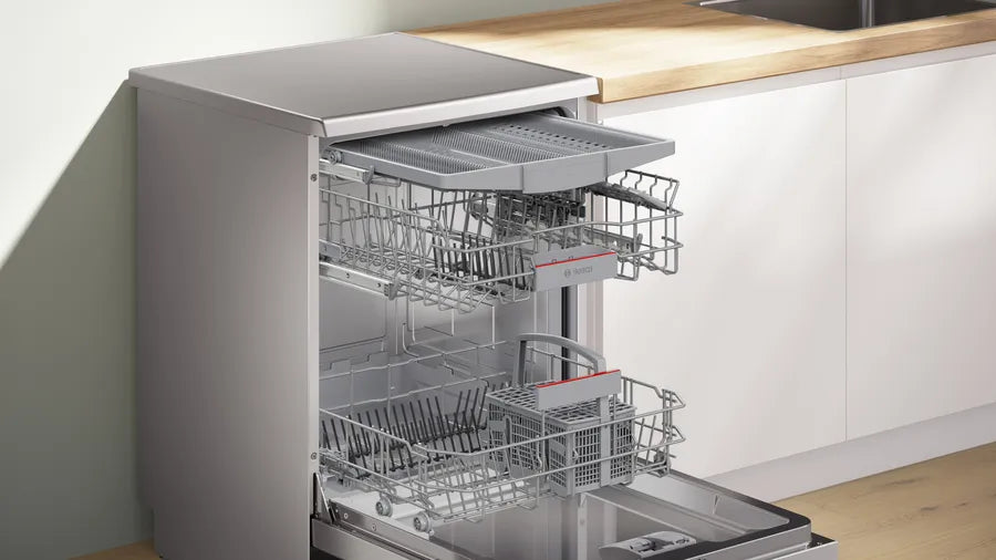Bosch Series 4 60cm Freestanding Dishwasher SMS4HVI01A - Energy Efficient, Quiet Operation for Modern Kitchens - Perfect for Small Families & Open-Plan Homes