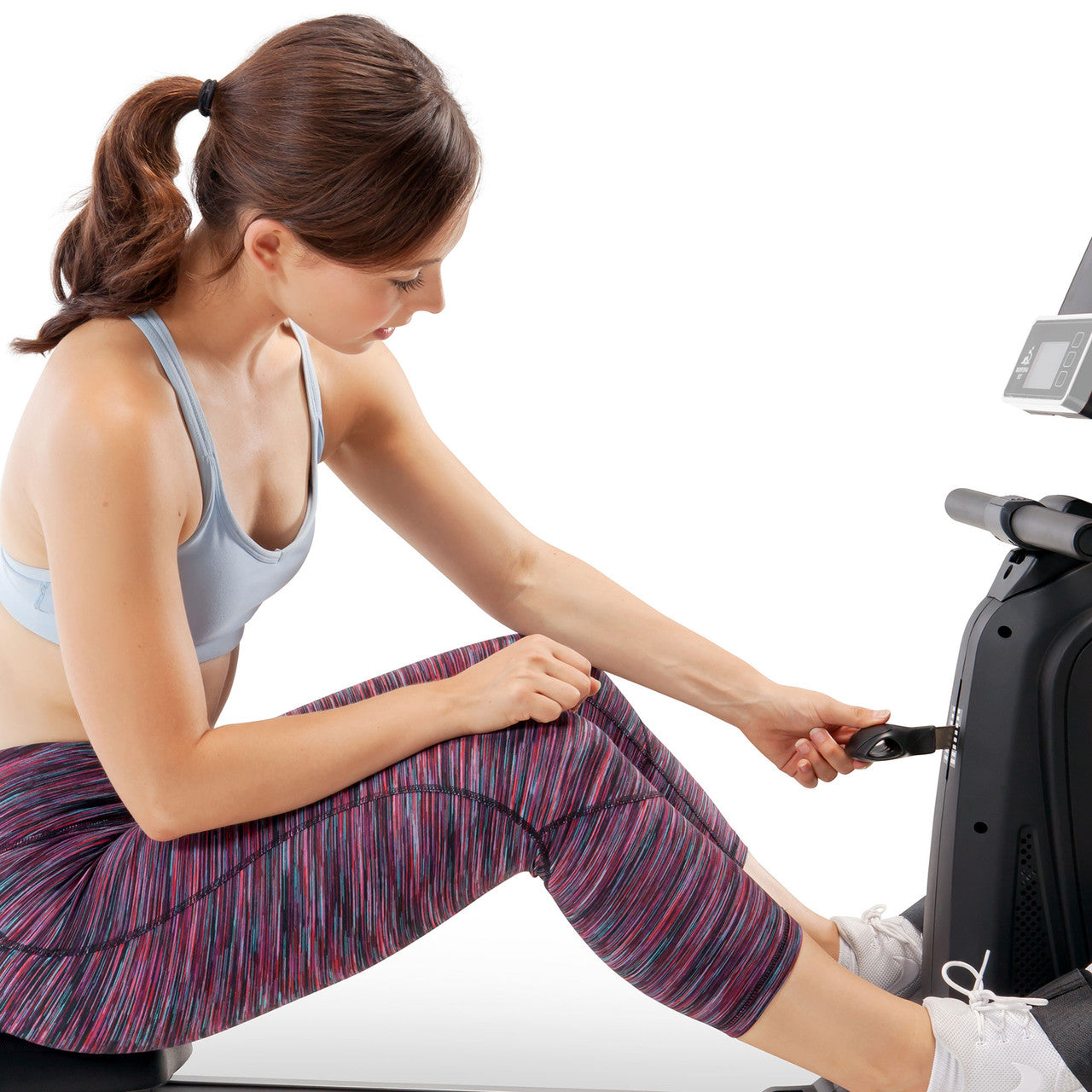 Foldable Rowing Machine with Magnetic Resistance & Bluetooth - Portable Home Gym Equipment for Full Body Workout | Perfect for Small Spaces & Cardio Training | Circuit Fitness AMZ 979RW BT
