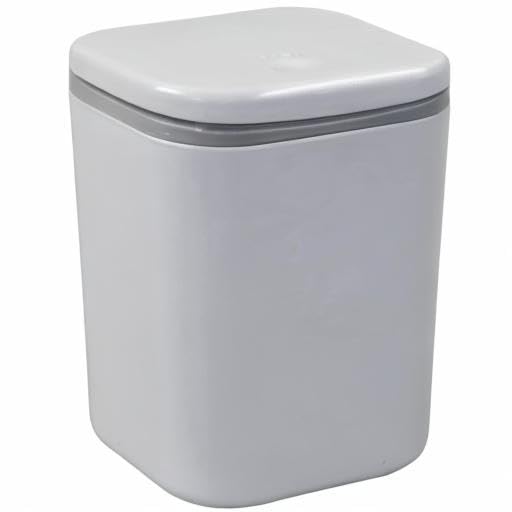 Vababa 0.5 Gallon Small Trash Can with Push Button Lid - Compact Mini Garbage Bin for Bathroom, Office, Bedroom, or Kitchen Waste Disposal